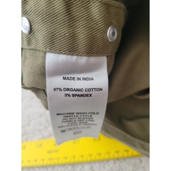 NWT Quince Organic Stretch Cotton Twill Relaxed Overalls Women Small Olive - Picture 10 of 11